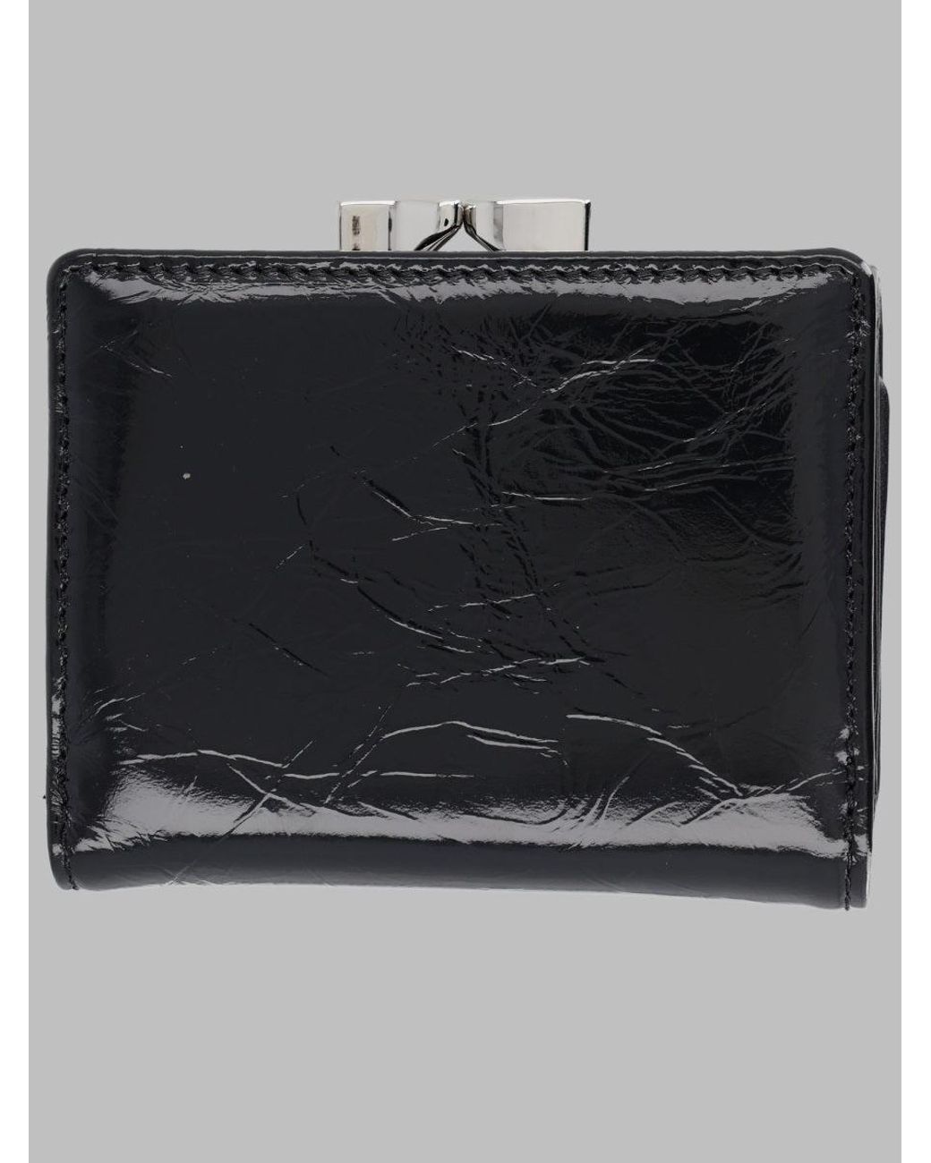 Vivienne Westwood Black Leather Wallet With Signature Orb Detail