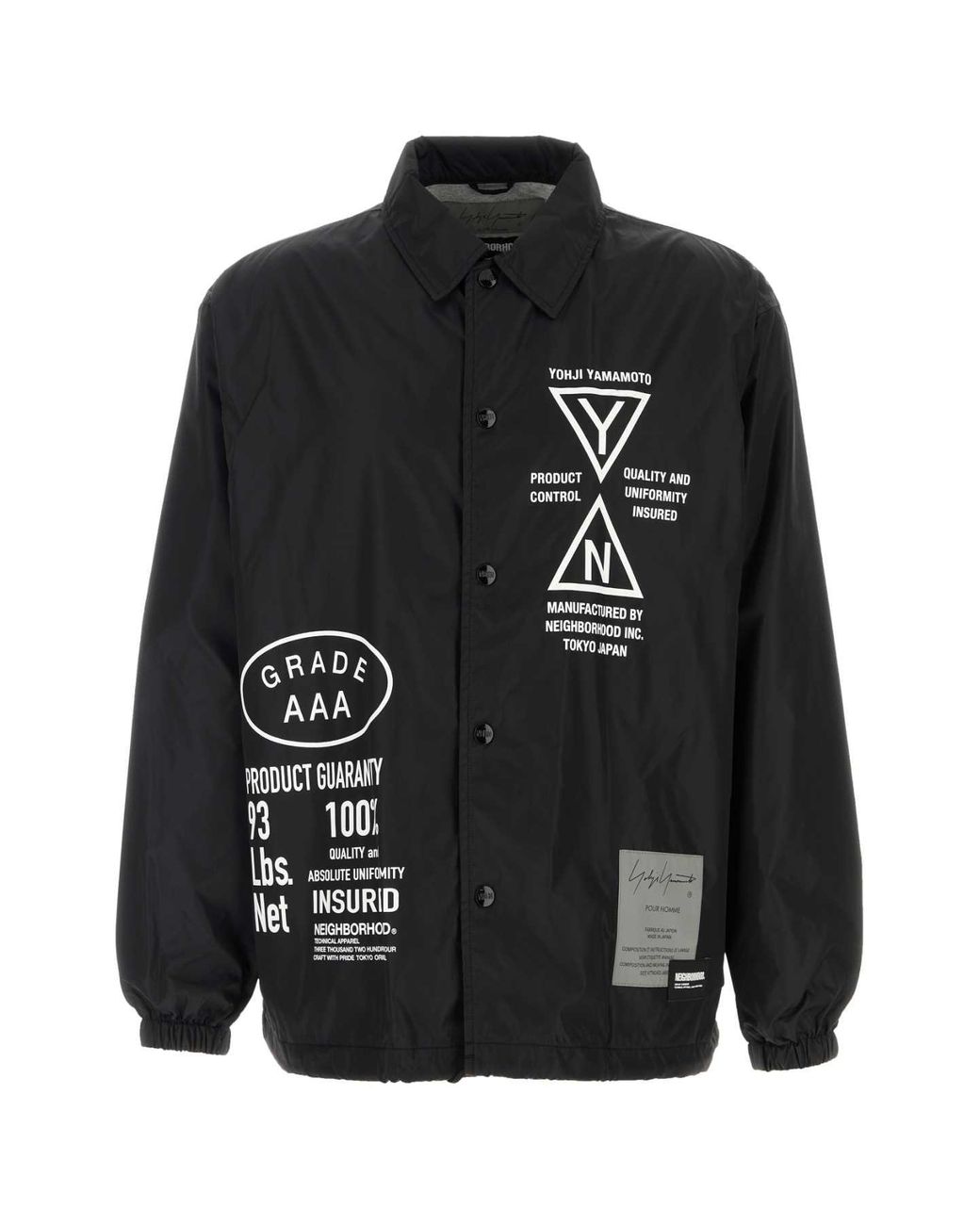 Yohji Yamamoto Black Nylon X Neighborhood Windbreaker for men