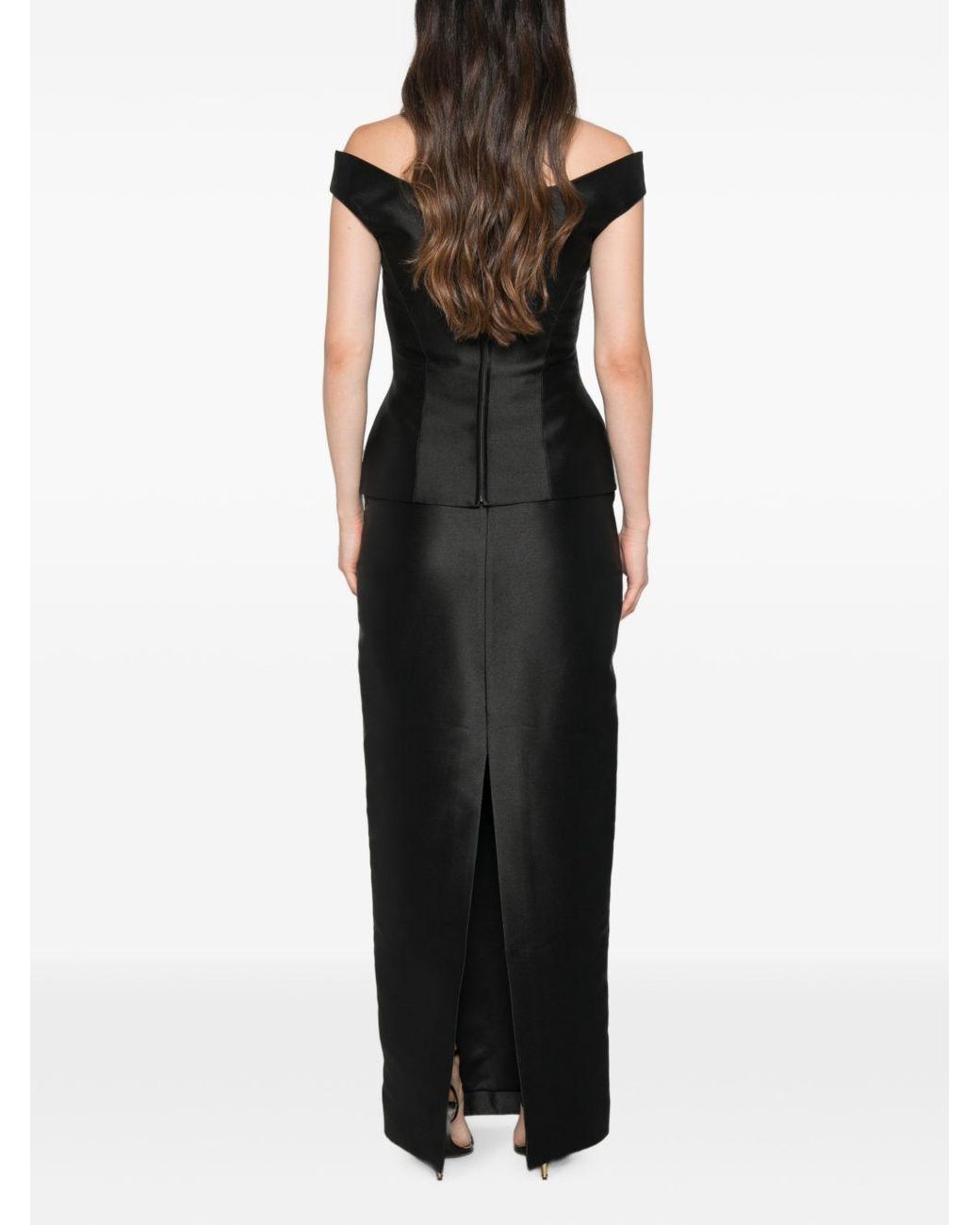Solace London Black Pieta Maxi Dress
