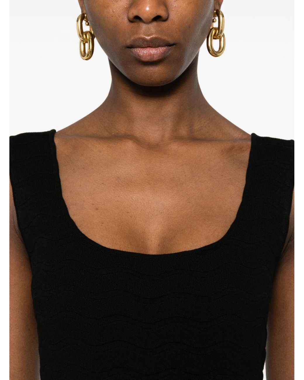 Emporio Armani Black Sleeveless Midi Dress