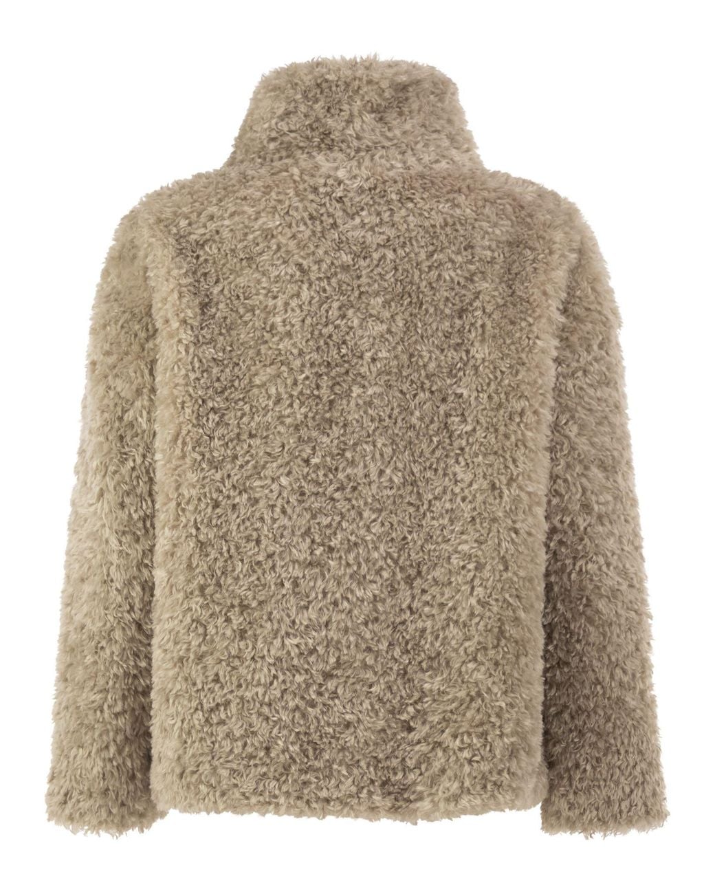 Herno Brown Teddy Shearling-Effect Jacket