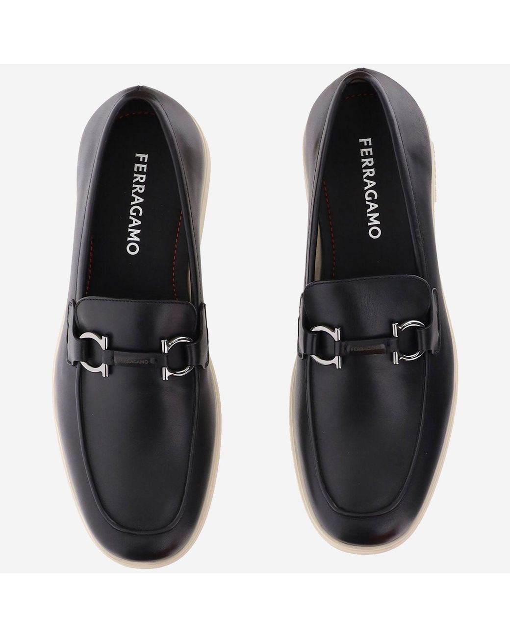 Ferragamo Black Leather Loafers