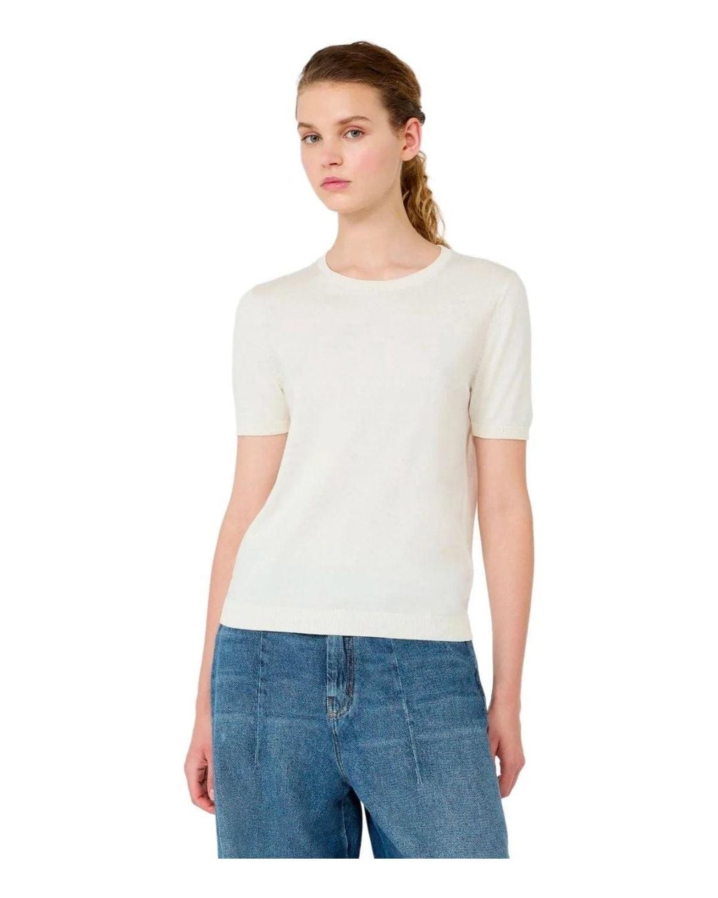 Weekend by Maxmara White Agro Ecru Top
