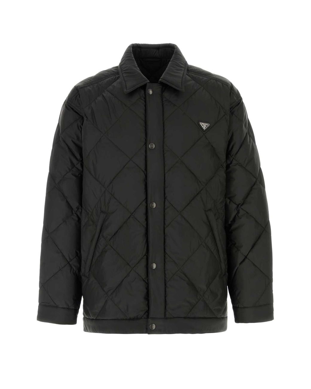 Prada Black Polyester Down Jacket for men