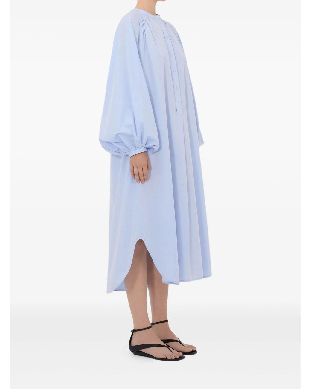 Loulou de Saison Blue Vitti Loose Fit Blouse Dress