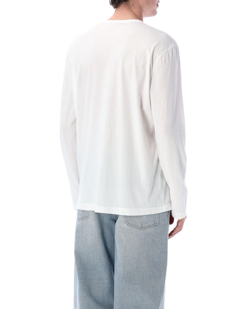 James Perse White Cotton Long Sleeve T-Shirt for men