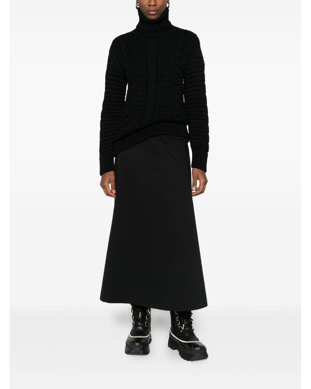 Moncler Genius Black Wool Turtle-Neck Sweater