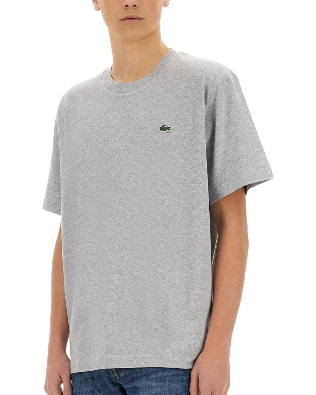 Lacoste Gray T Shirt With Logo