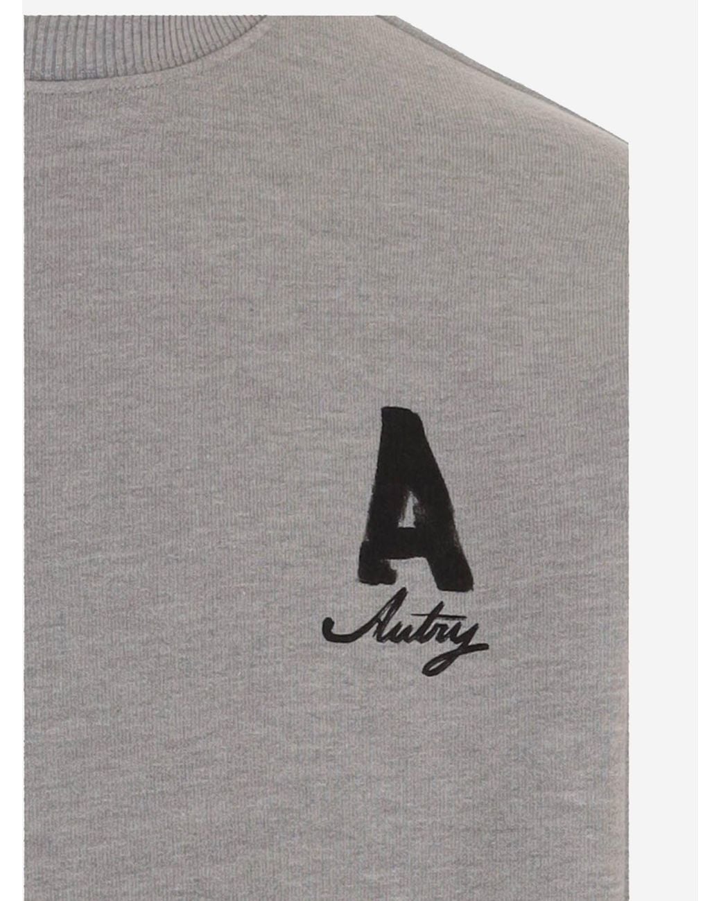 Autry Gray Cotton Sweatshirt Sweatshirts