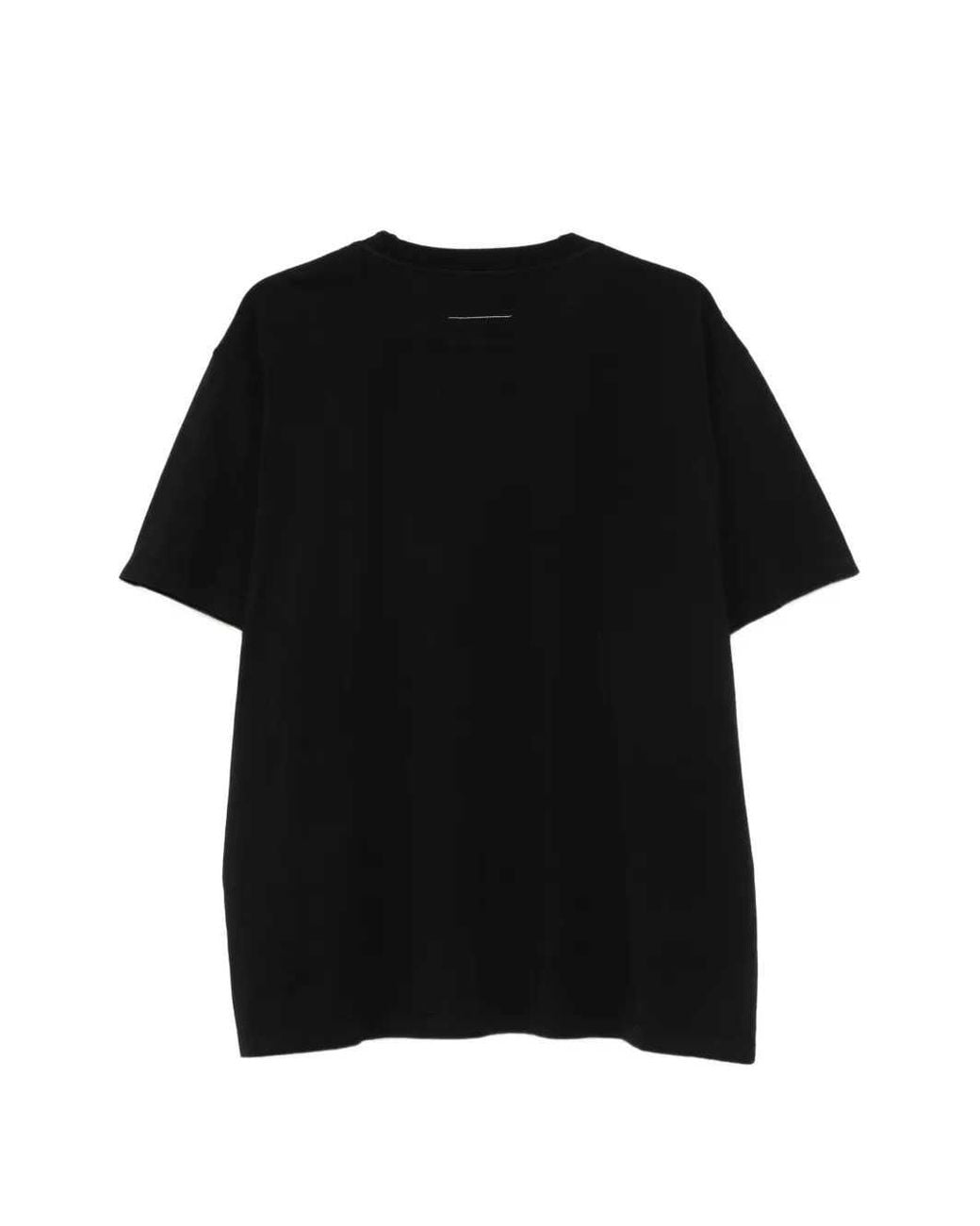 MM6 by Maison Margiela Black Logo Appliqué T Shirt