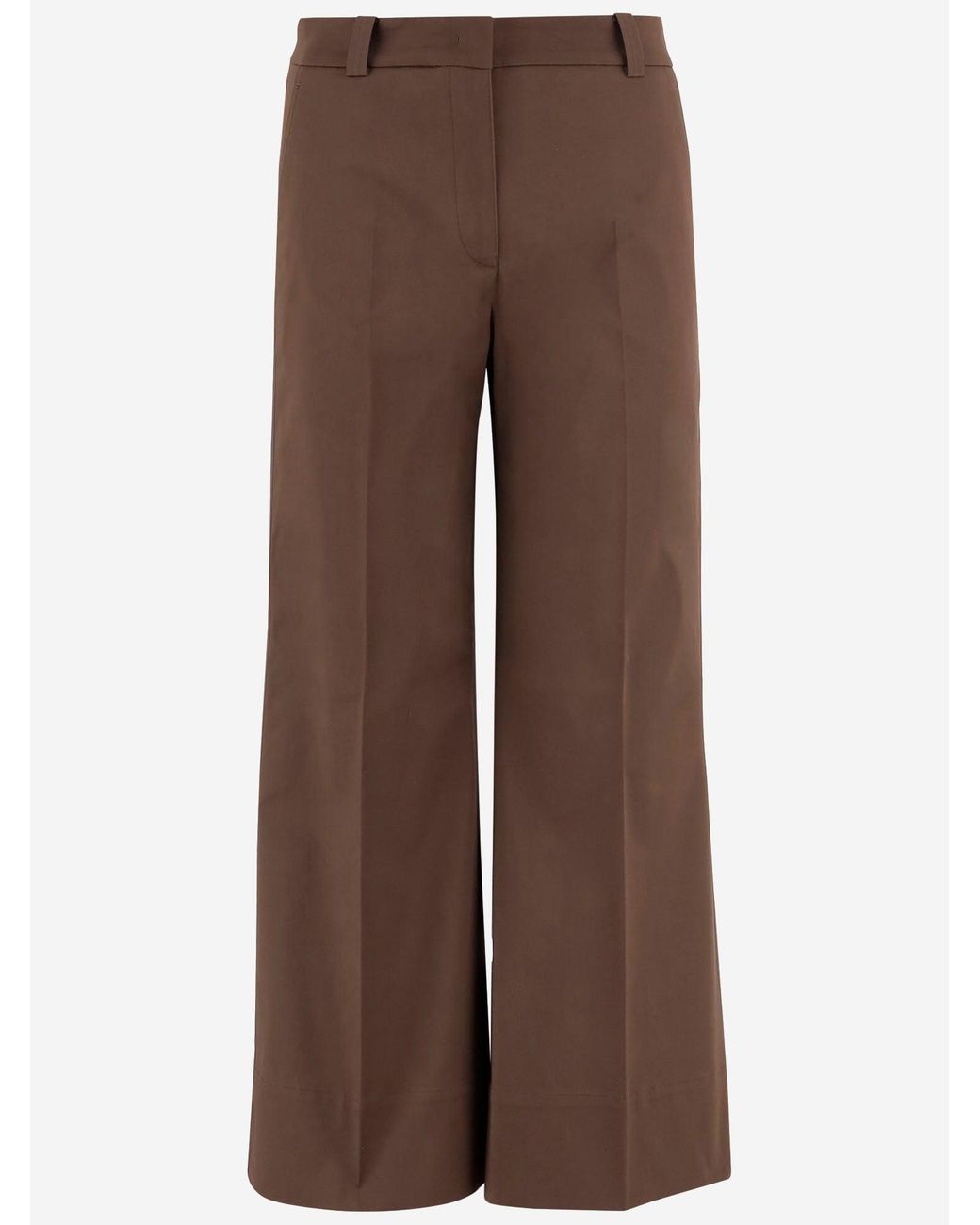 QL2 Donna Brown Stretch Cotton Pants