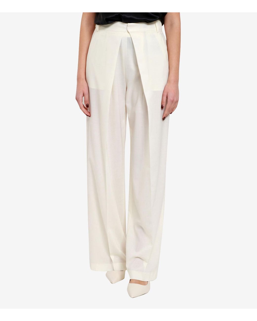 Erika Cavallini Semi Couture White Trousers