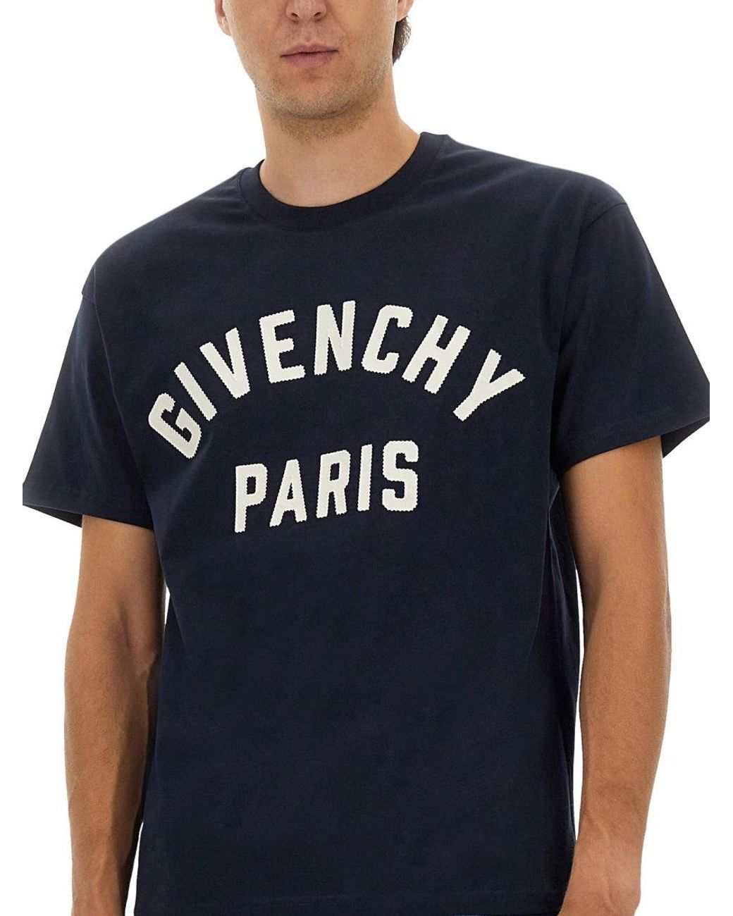 Givenchy Blue T Shirt With Logo