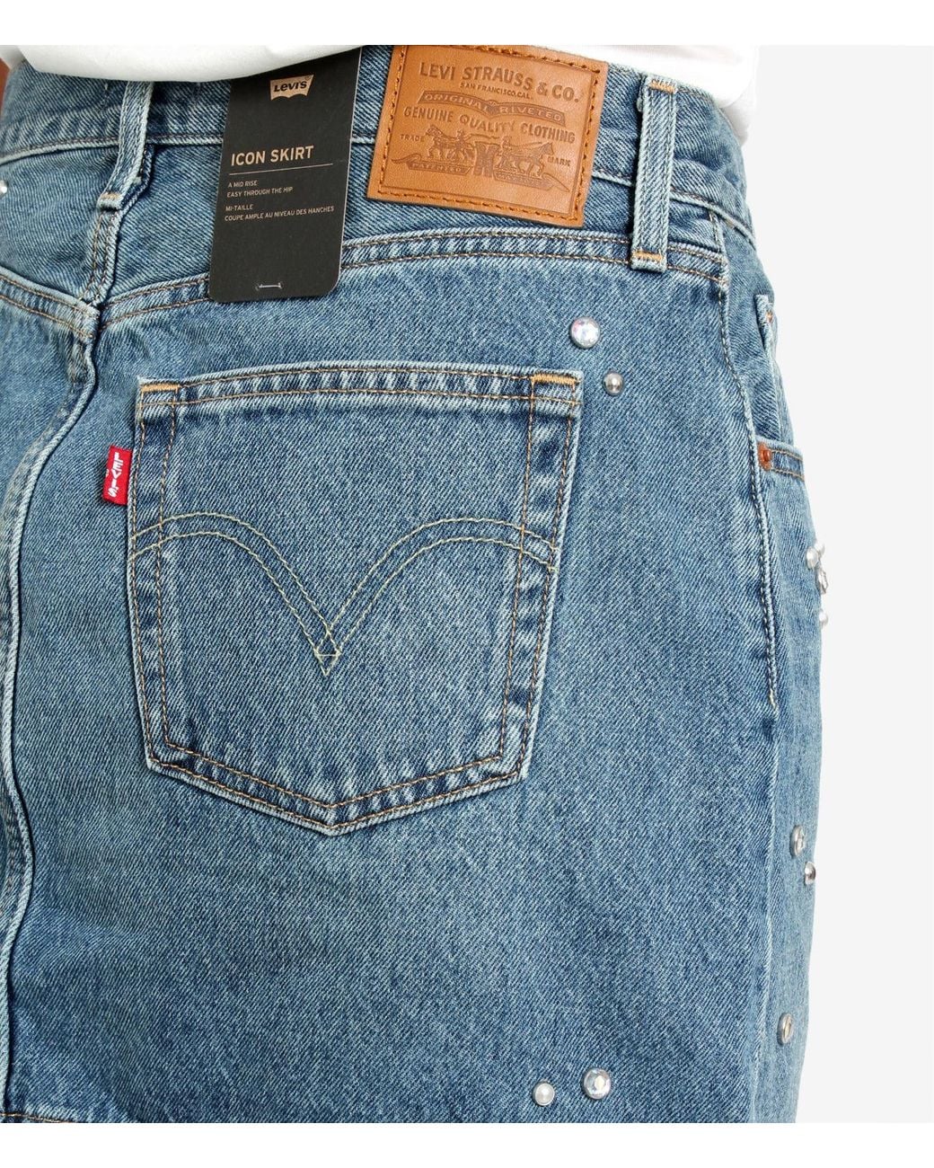 Levi's Rokken Medium Denim in het Blue