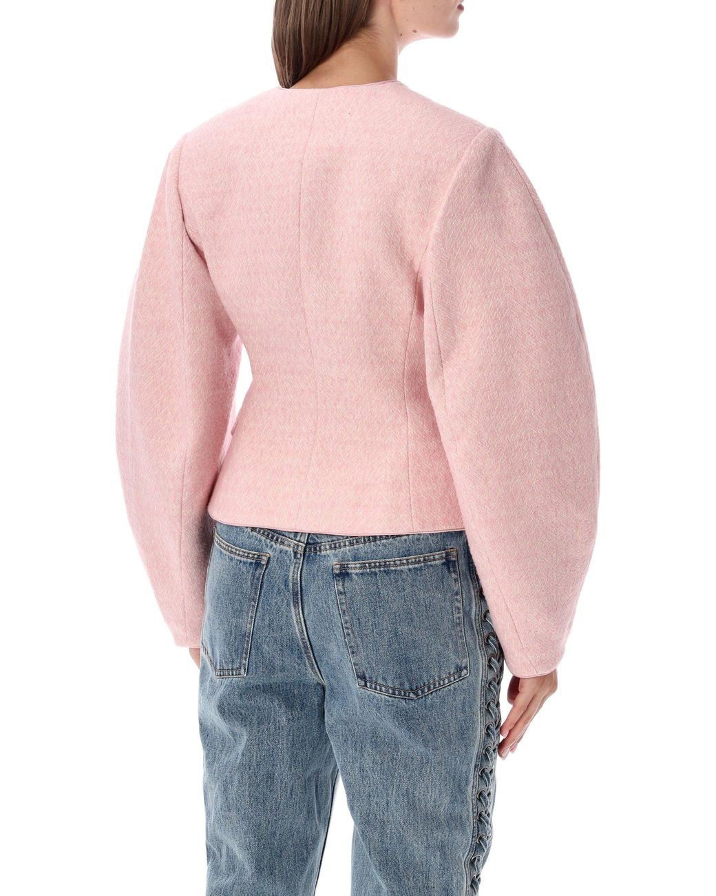 ROTATE BIRGER CHRISTENSEN Blue Rotate Cocoon Sleeved Jacket