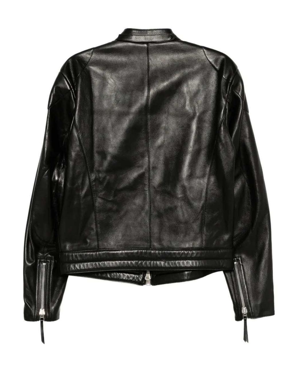 Tom Ford Black Leather Biker Jacket for men