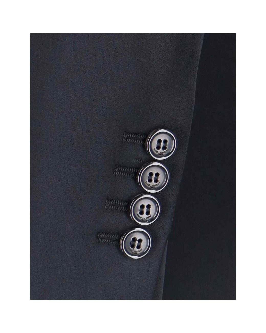 Saint Laurent Satin Coat in het Black