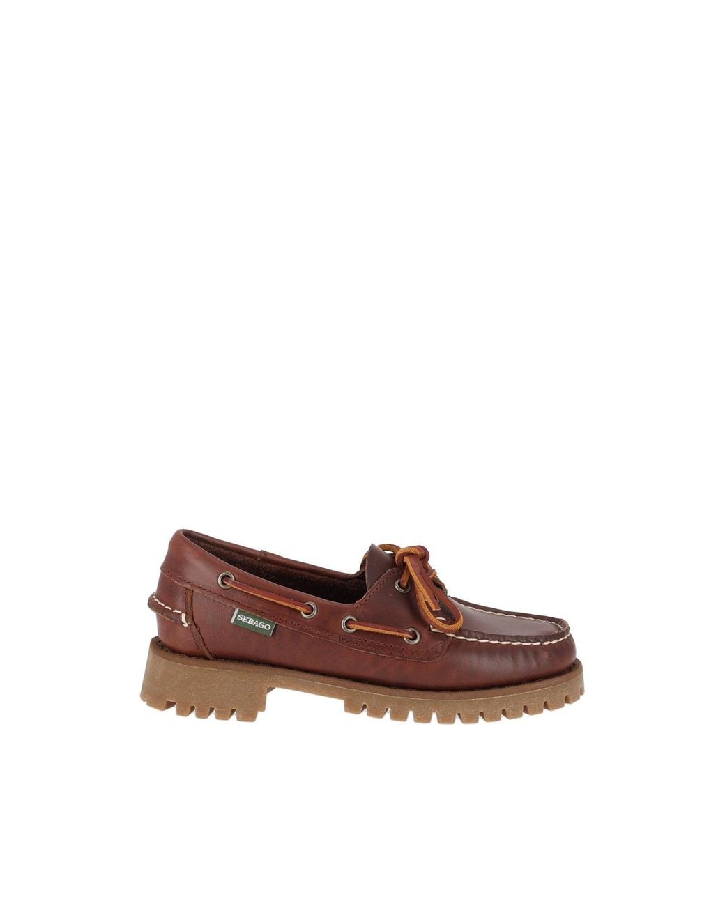 Sebago Brown Classic Ranger Waxy Boat Shoe Rubber Sole Loafers