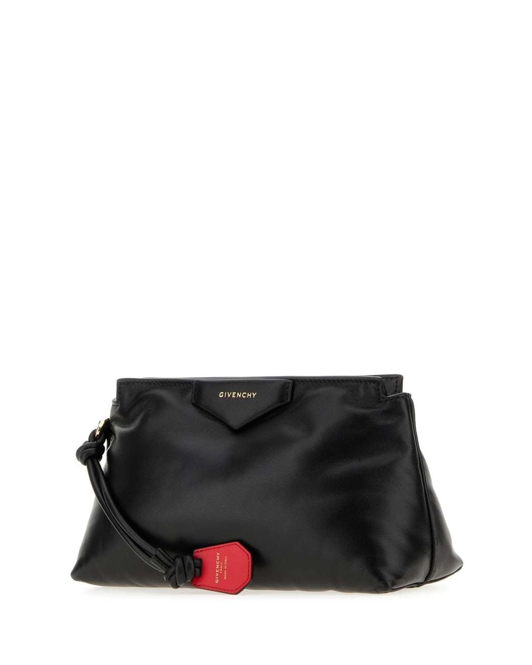 Givenchy Black Nappa Leather Antigona Bomber Clutch