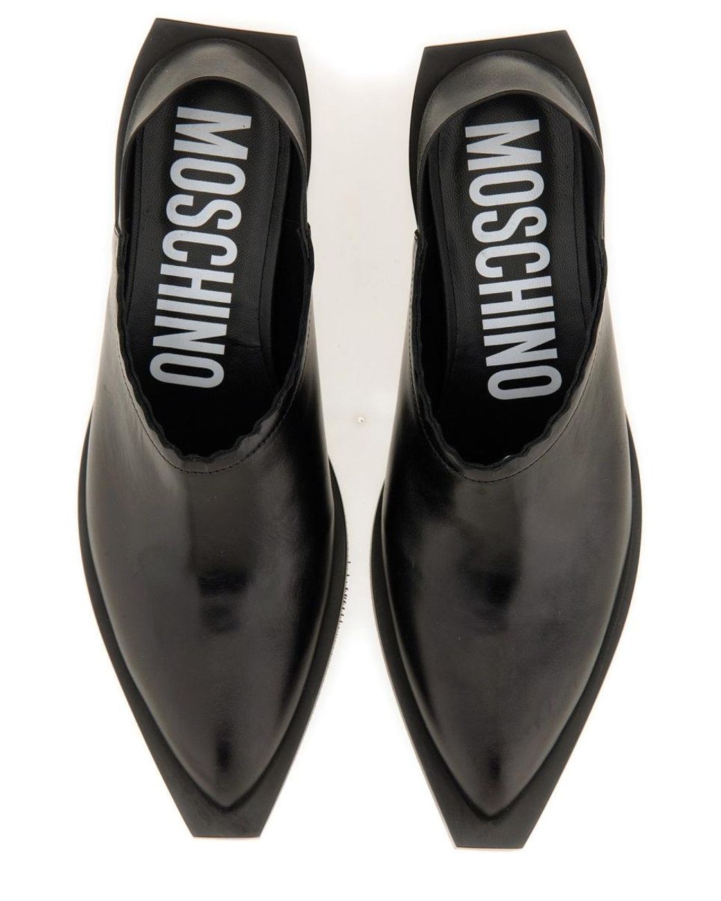 Moschino Black Cuban Heel Shootie For