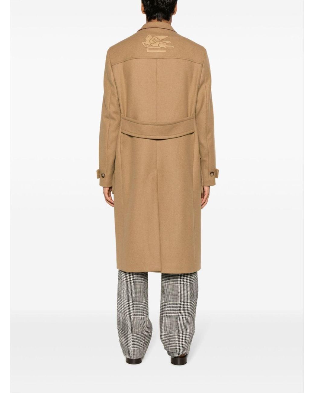 Etro Natural Wool Coat for men