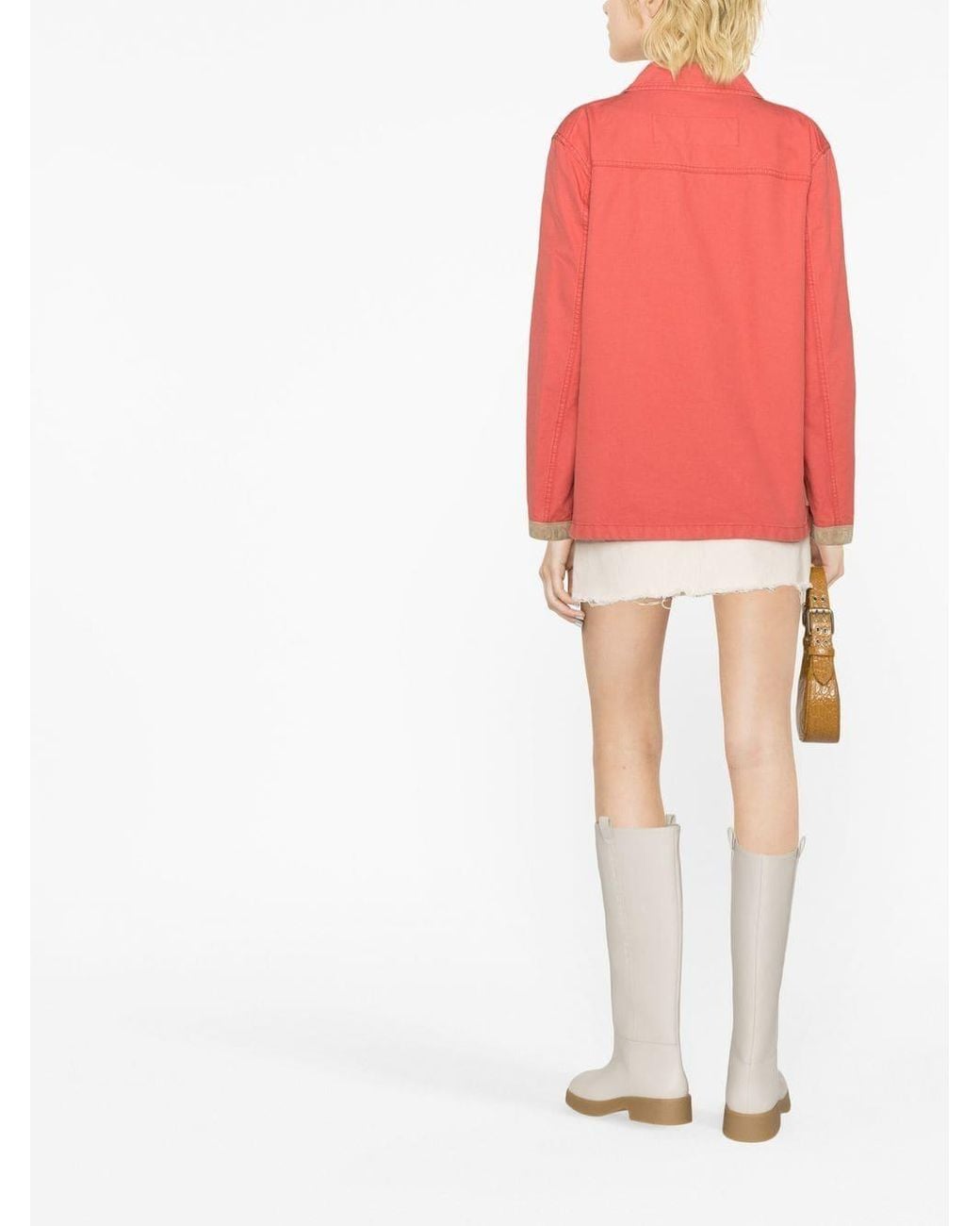 Fay Pink Cotton Shirt Jacket