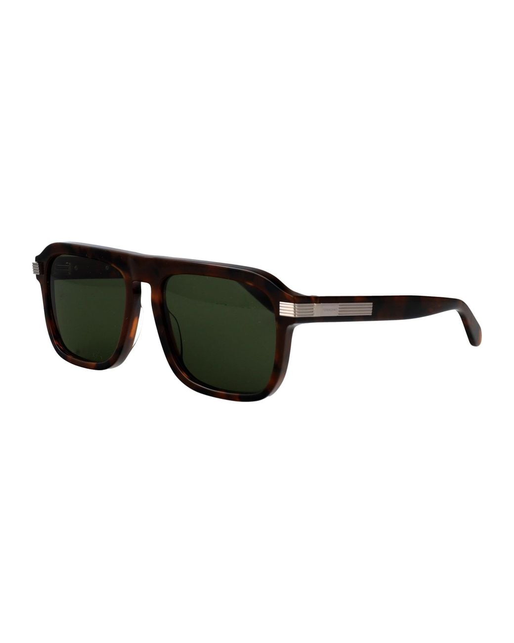 Ferragamo Green Acetate Sunglasses for men