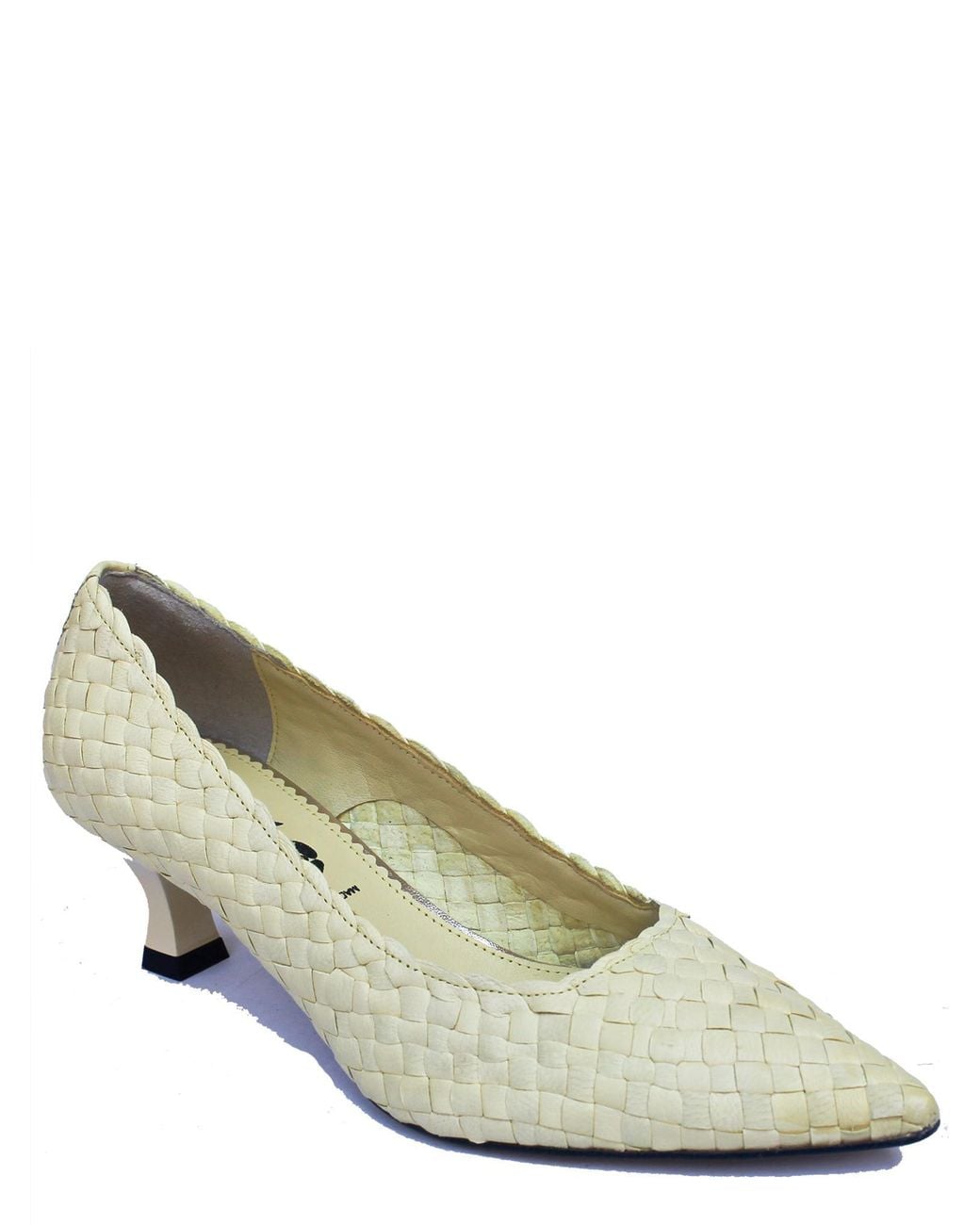 LA ROSE Metallic Carol Wooden Pumps