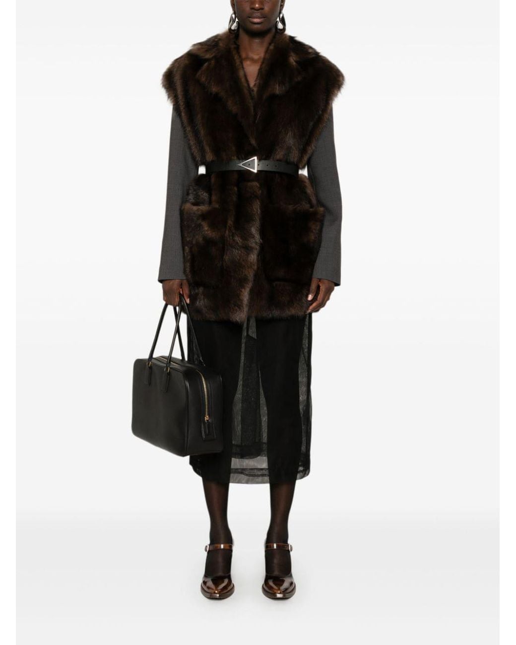 Prada Black Fur Gilet