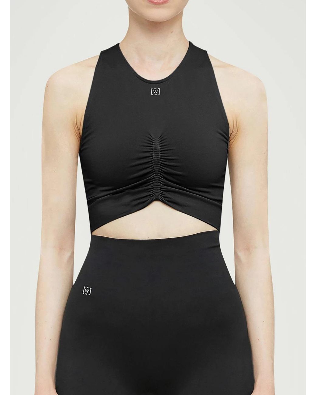 Wolford Black Ruched-Detailing Performance Top