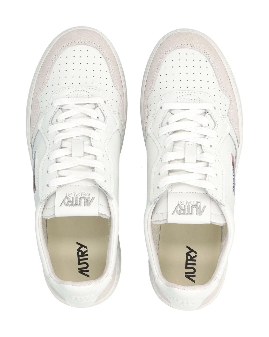 Autry White Leather & Suede Sneakers