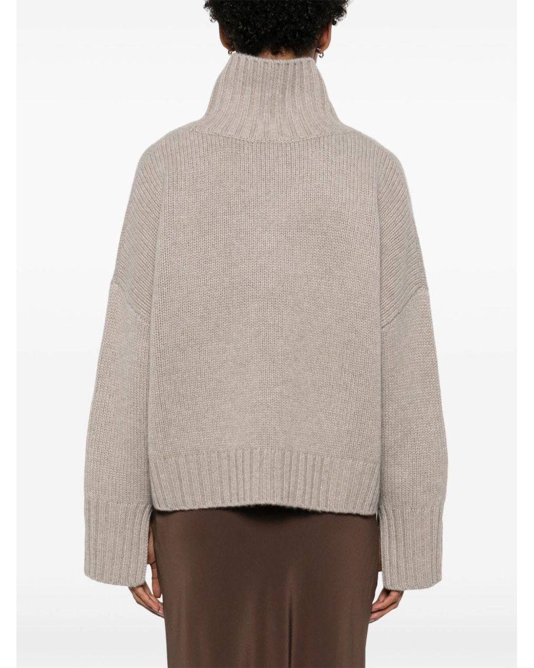 Soft Goat Natural Girlfriend Cashmere Turtle-Neck Jumper