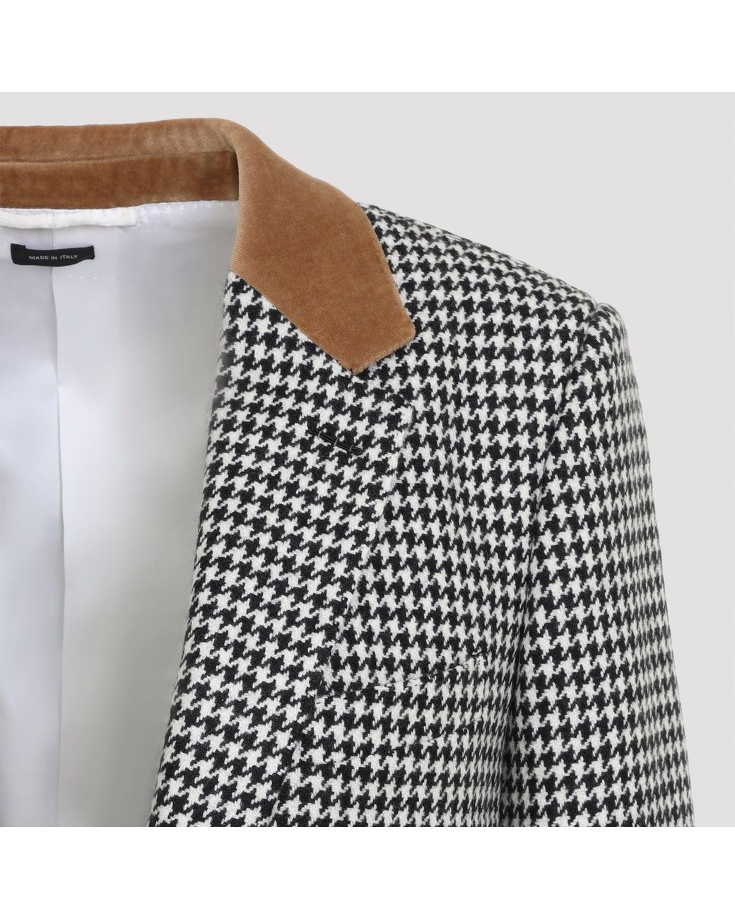 Tom Ford Gray Houndstooth Cashmere Jacket