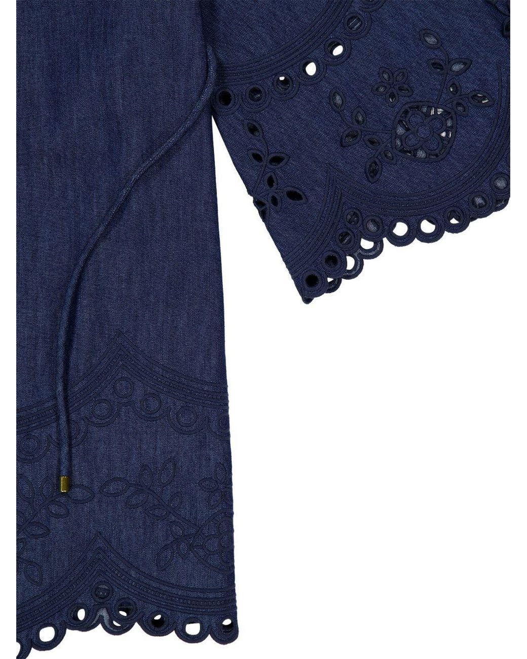 Zimmermann Blue Mahon Denim Mini Dress