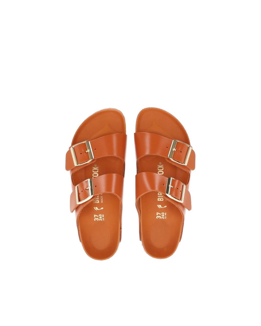 Birkenstock Brown Arizona Hex Kurkuma, Amalfi Natural Leather, S