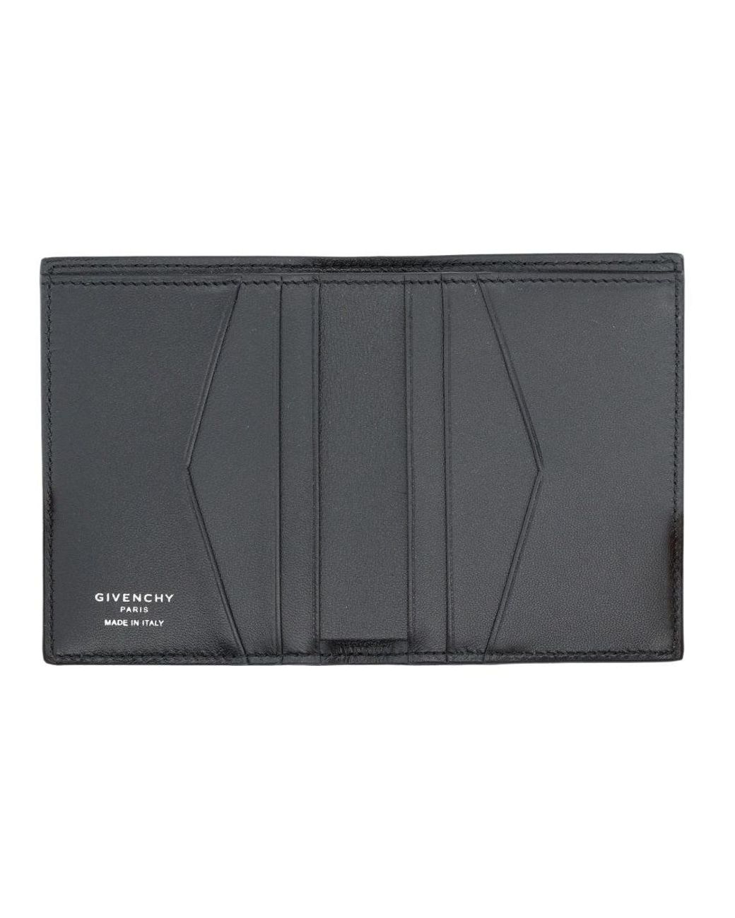 Givenchy Black Grain Leather Card Holder for men