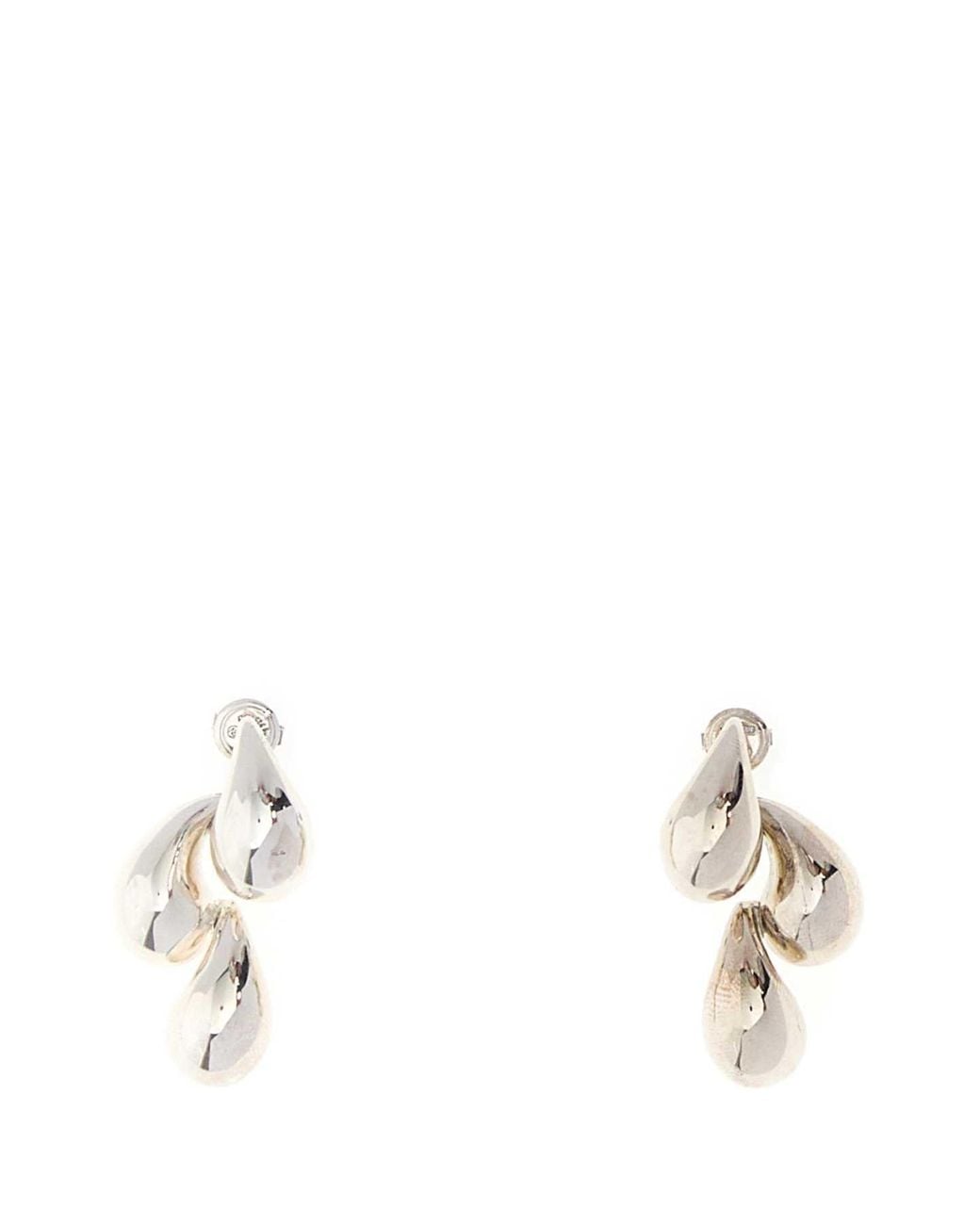Bottega Veneta Natural Bottega-Inspired 3 Drop Earrings For