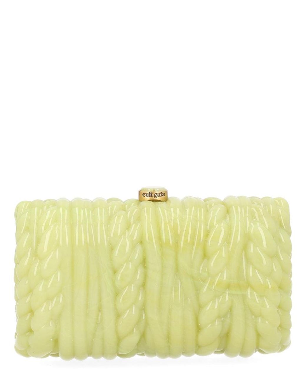 Cult Gaia Yellow Clutch Helene Acrylic Bags