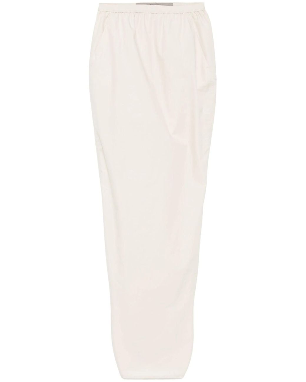 Rick Owens White Pillar Long Skirt