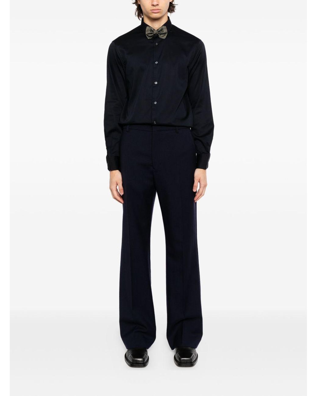 Emporio Armani Blue Cotton Shirt