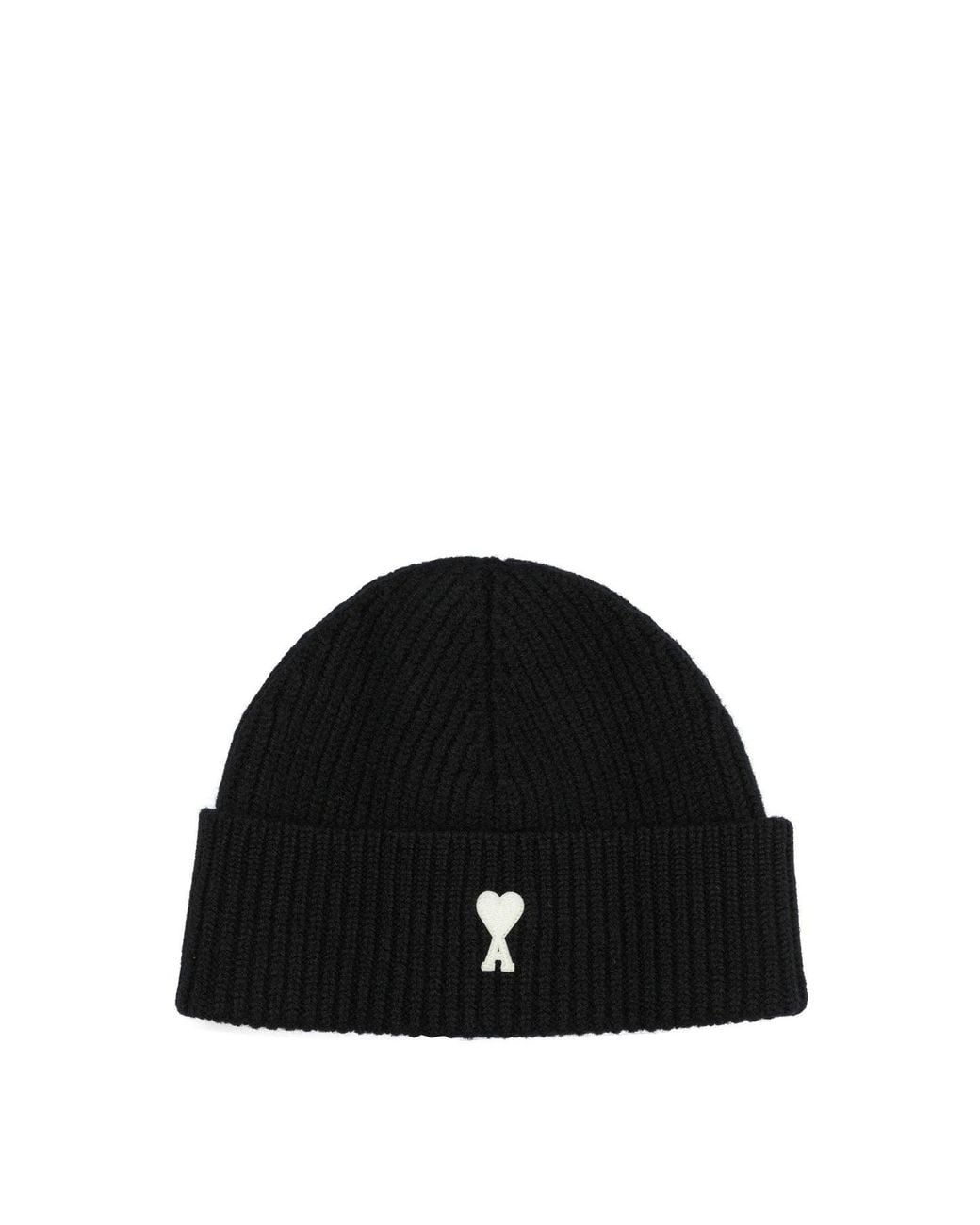 AMI Black "Ami De Coeur" Beanie
