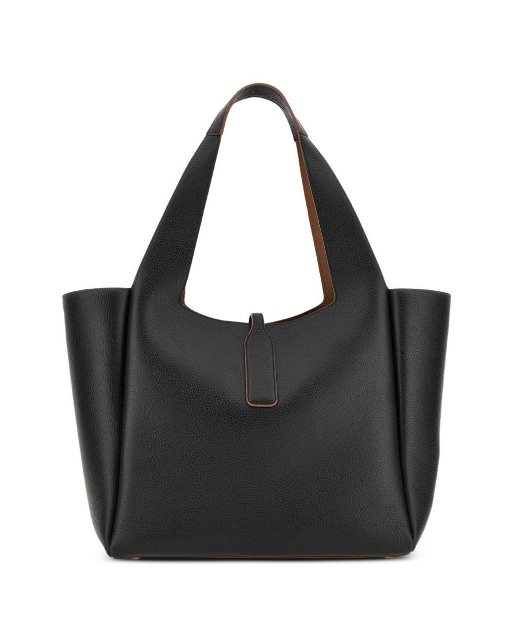 Hogan Black Trenc Leather Tote Bag