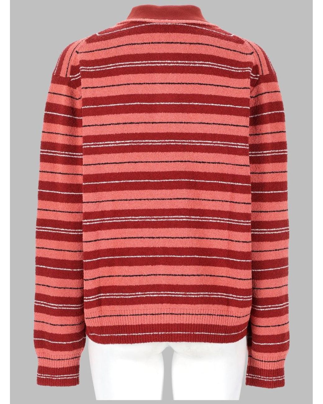 Paul Smith Red Paul Smith Bouclé Rugby Sweater