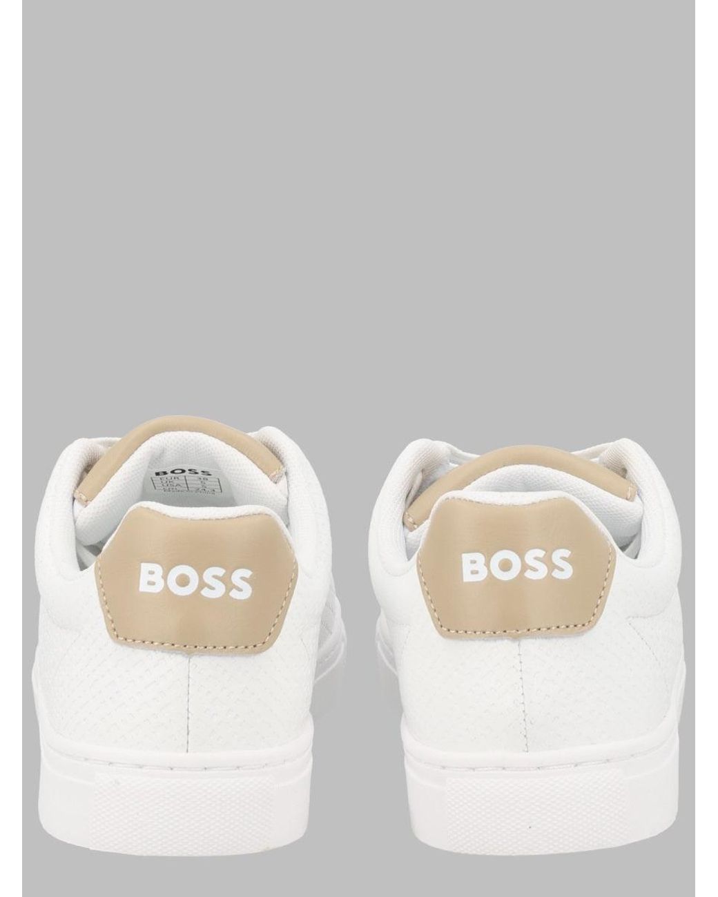 Boss White Kids' Low-Top Sneakers
