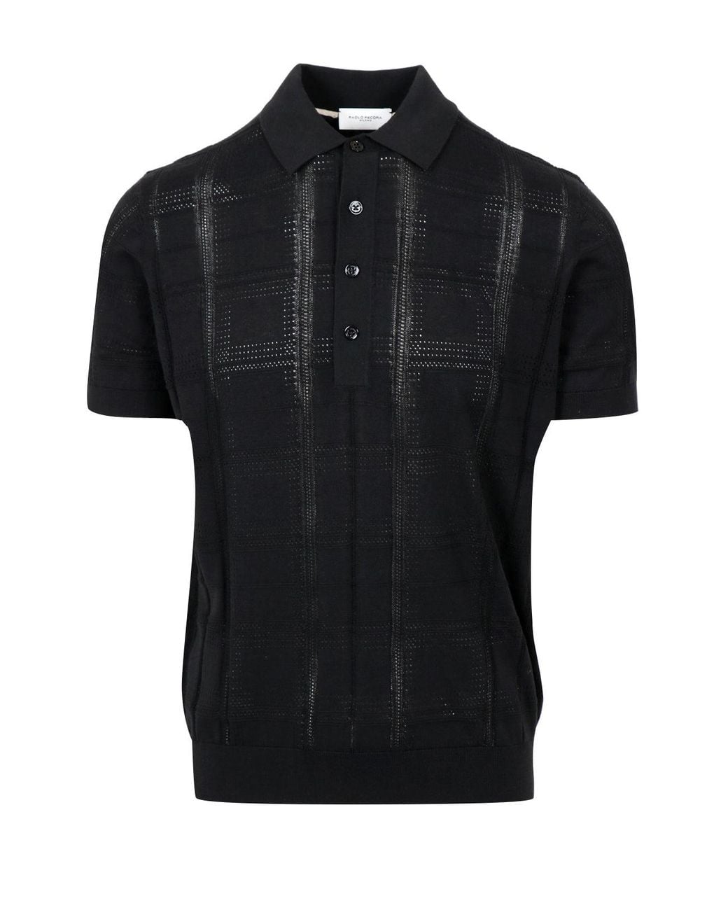 Paolo Pecora Black T Shirts And Polos