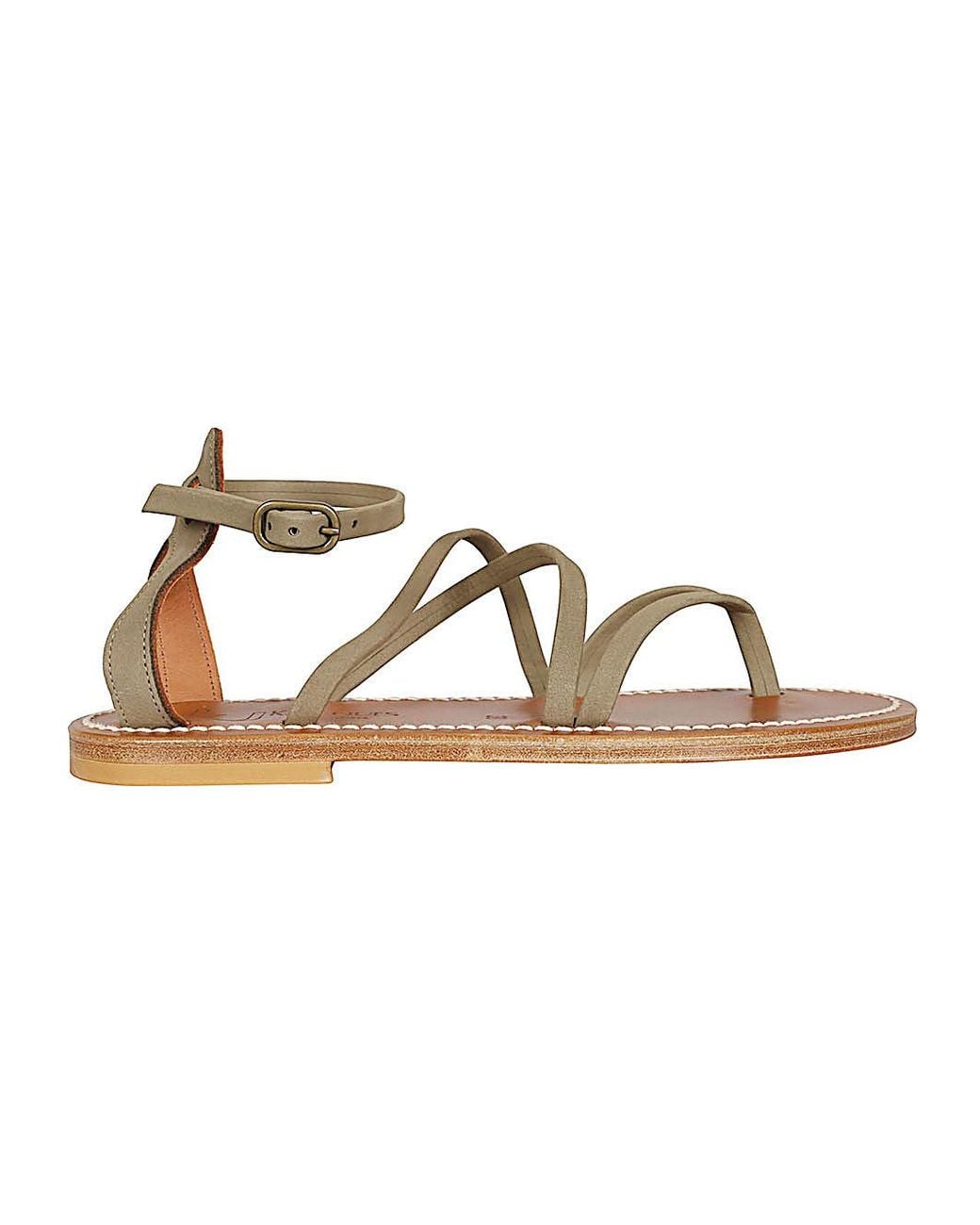 K. Jacques Metallic Epicure Leather Sandals