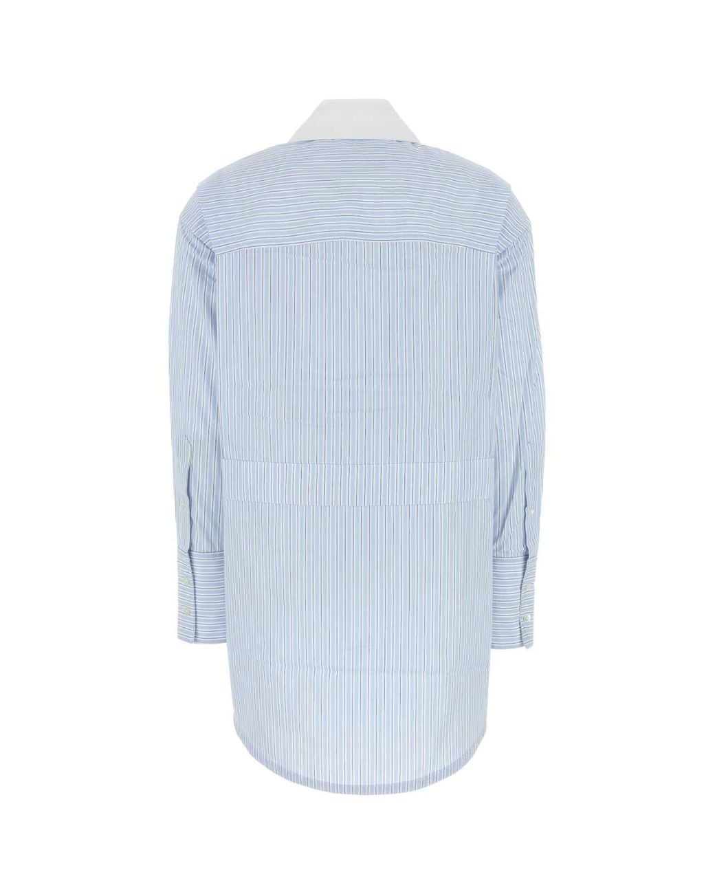 Co. Blue Embroidered Poplin Oversize Shirt
