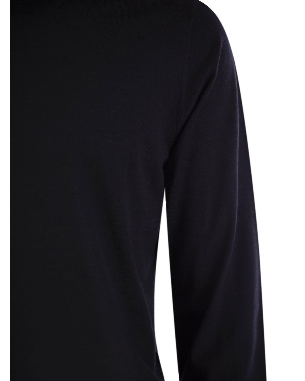 Fedeli Blue Turtleneck Sweater for men