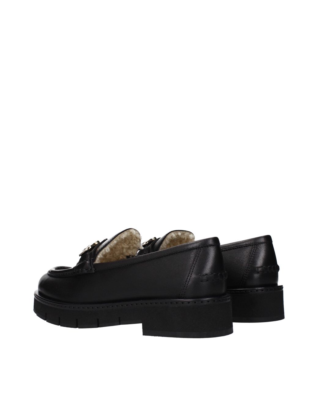 Ferragamo Black Ofelia Moccasins Leather