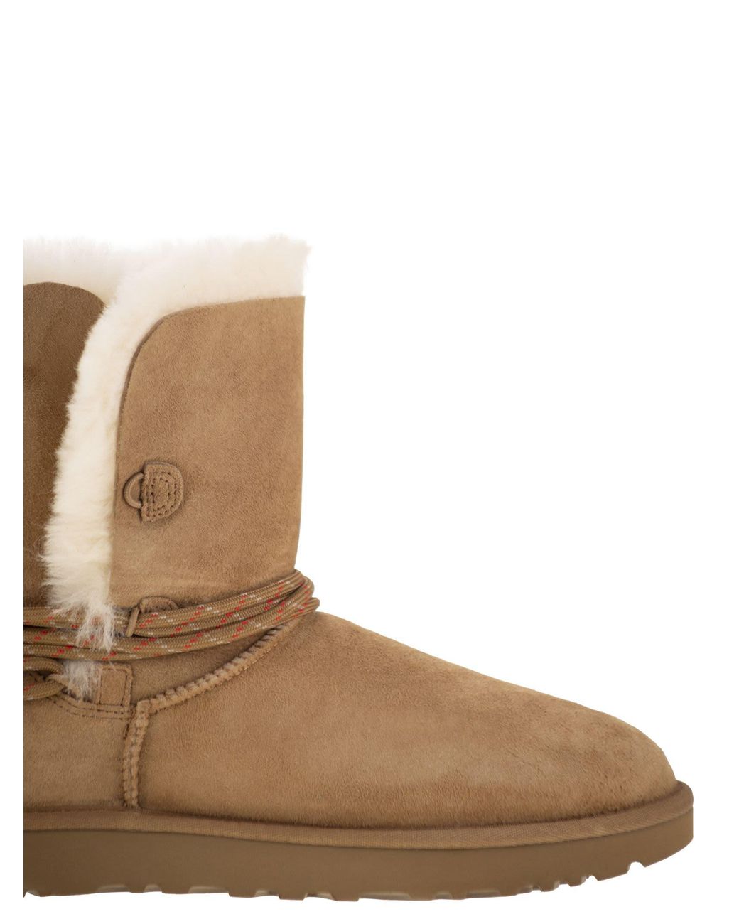 Ugg Brown Bailey Tie Wildleder -Knöchelstiefel